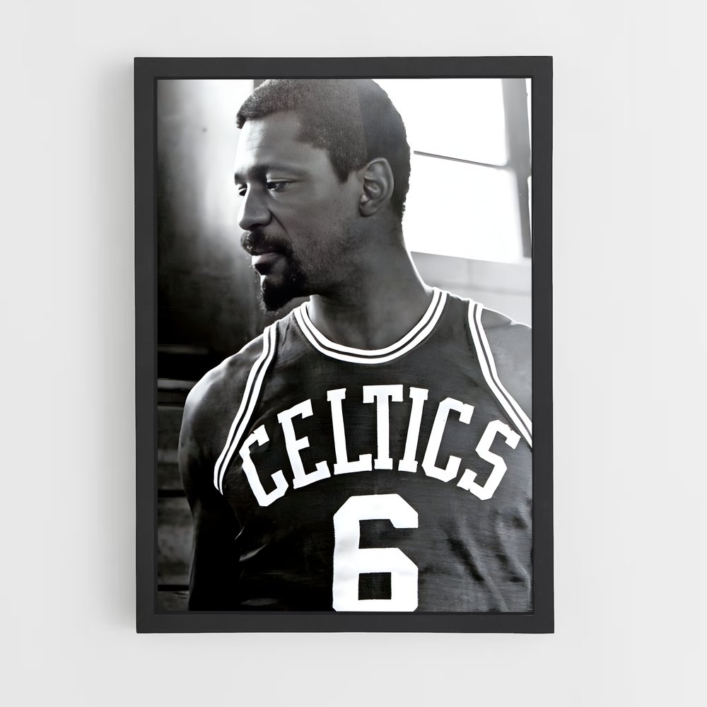 Poster Légende en Noir et Blanc – affiche Basketball (vue 2)